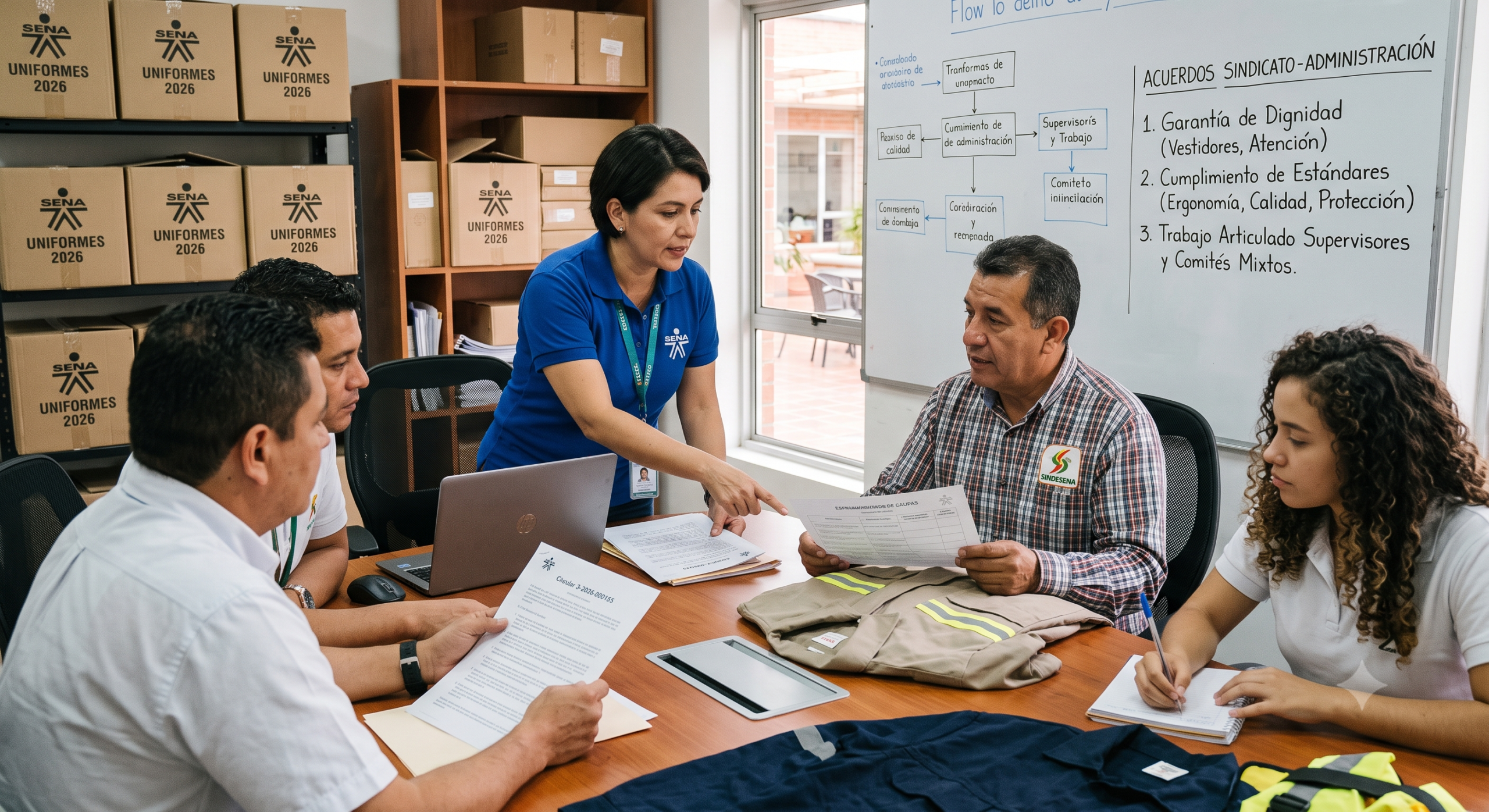 Nuevos lineamientos para la entrega de ropa de trabajo y dotación en el SENA (Circular 3-2026-000155): Cambios, logística y control de calidad