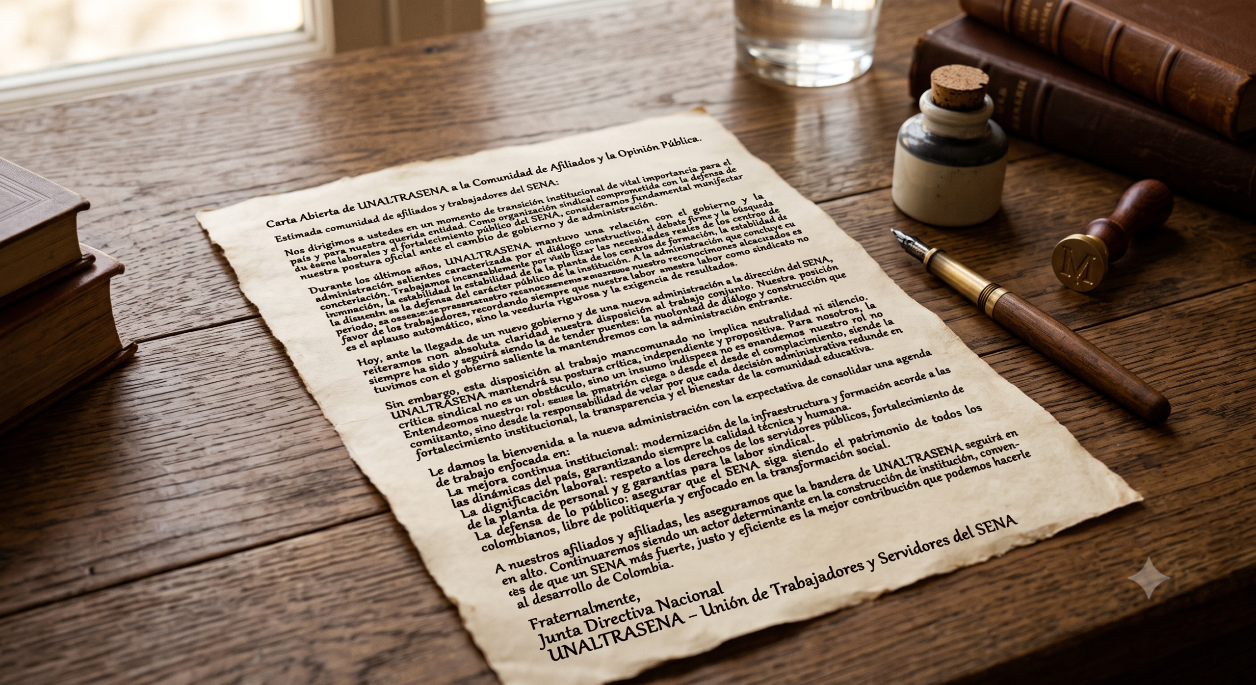 Carta Abierta de UNALTRASENA a la Comunidad de Afiliados y la Opinión Pública